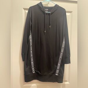 Black Michael Kors Long Sleeve Hooded Dress- Size Small